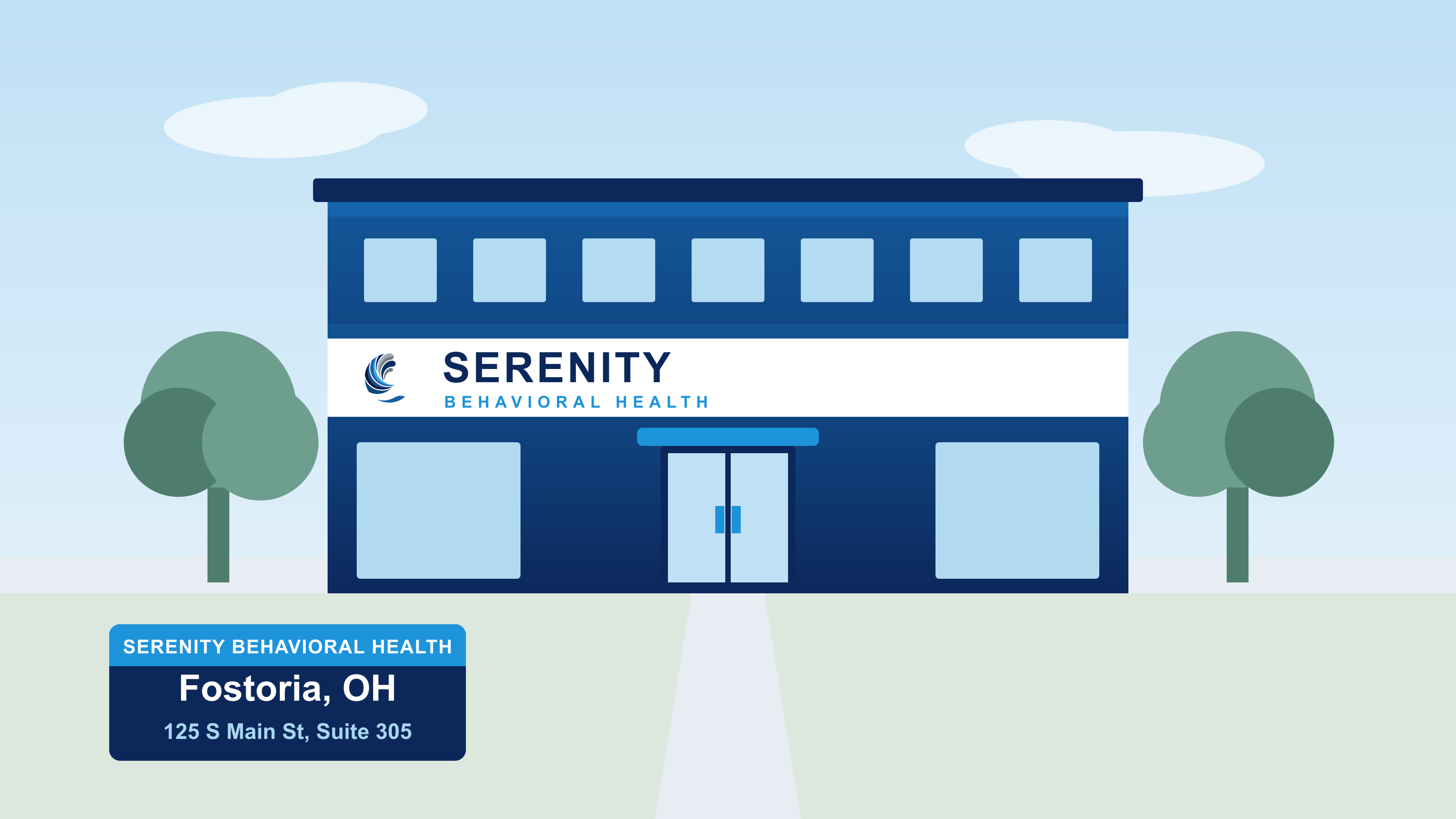 Exterior of Serenity Behavioral Health Services in Fostoria, OH